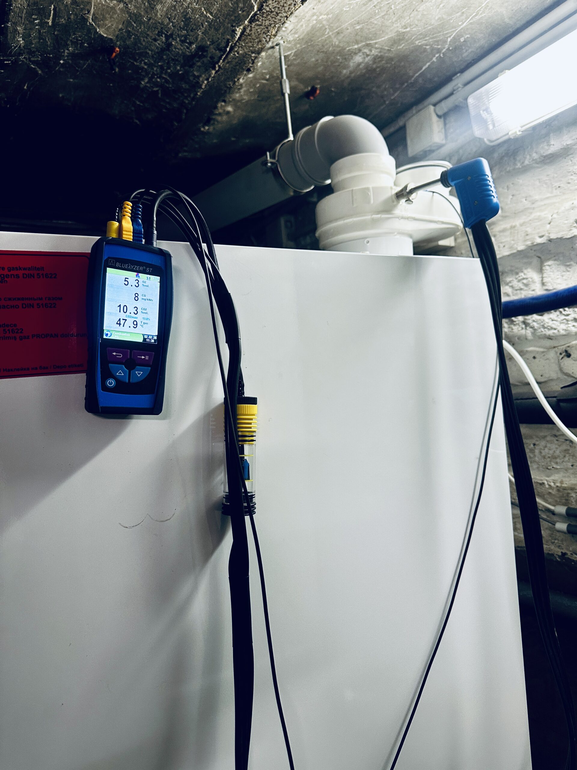 Analyse de combustion chaudière gaz – Teloa